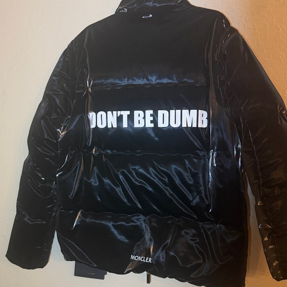 MONCLER x ASAP ROCKY Black Sz 3 Polyamide Men's Coat Don’t be Dumb New w defect
